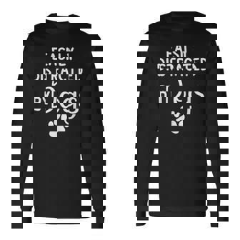 Easily Distracted By Dogs - Dog Lover & Dog Mom Men Women Long Sleeve T-shirt Graphic Print Unisex - Seseable