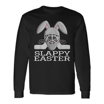 Easter Hockey Bunny Goalie Mask Group Long Sleeve T-Shirt T-Shirt | Mazezy