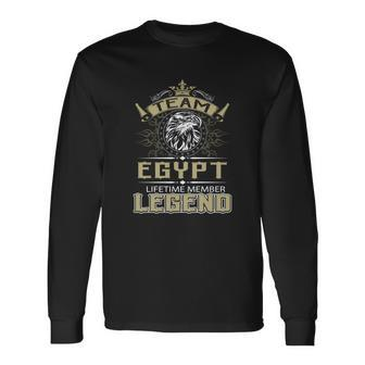 Egypt Name Egypt Eagle Lifetime Member L Long Sleeve T-Shirt - Seseable