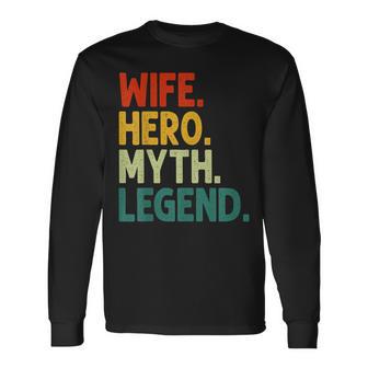 Ehefrau Held Mythos Legende Retro Vintage-Frau Langarmshirts - Seseable