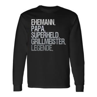 Ehemann Papa Grillmeister Langarmshirts - Seseable