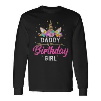 Einhorn Geburtstag Papa Des Geburtstags Mädchen Geschenk Langarmshirts - Seseable