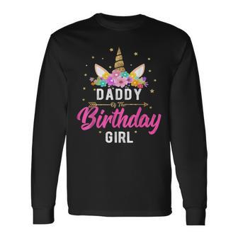 Einhorn Geburtstag Papa Des Geburtstags Mädchen Geschenk V2 Langarmshirts - Seseable