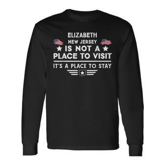 Elizabeth New Jersey Ort Zum Besuchen Bleiben Usa City Langarmshirts - Seseable