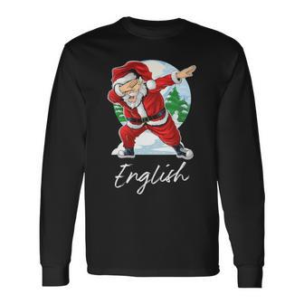 English Name Santa English Long Sleeve T-Shirt - Seseable
