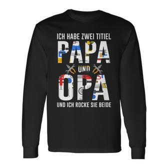 Enkelin Oma Weltbester Ich Habe Zwei Titel Papa Und Opa Langarmshirts - Seseable