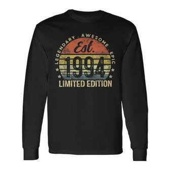 Est 1994 Limited Edition 29Th Birthday Vintage 29 Year Old Long Sleeve T-Shirt - Seseable