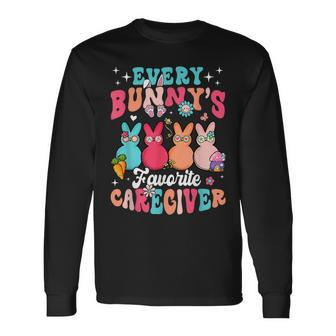 Every Bunnys Favorite Caregiver Bunny Happy Easter Day 2023 Long Sleeve T-Shirt | Mazezy CA