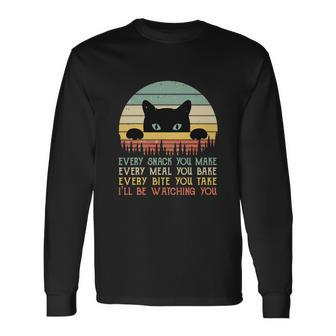 Every Snack You Make Cat Cat Mom Cat Mama Cat Dad Long Sleeve T-Shirt - Monsterry