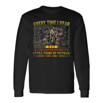 Every Time I Hear A Helicopter Overhead I Still Think Of Vietnam Long Sleeve T-Shirt - Seseable