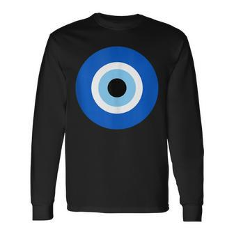 Evil Eye Hamsa Greek Good Luck Protection Long Sleeve T-Shirt - Thegiftio UK