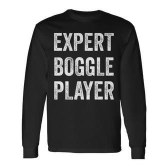 Expert Boggle Player Board Game Long Sleeve T-Shirt T-Shirt | Mazezy