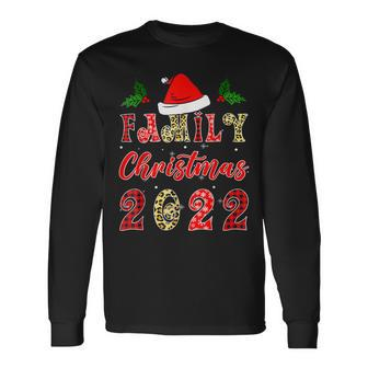 Family Christmas 2022 Leopard Buffalo Red Plaid Xmas Pajamas Men Women Long Sleeve T-shirt Graphic Print Unisex - Seseable