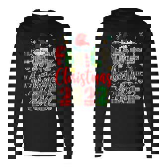 Family Christmas 2022 Matching Squad Santa Elf Funny V4 Men Women Long Sleeve T-shirt Graphic Print Unisex | Seseable FR