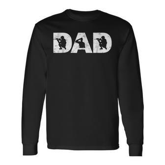 Fathers Day For Best Military Papa Ever Long Sleeve T-Shirt T-Shirt | Mazezy