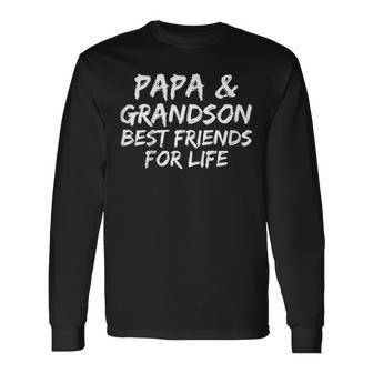 Fathers Day Shirt From Grandson Fun Matching Shirts Long Sleeve T-Shirt T-Shirt | Mazezy