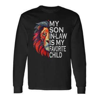 My Favorite Child Is My Son In Law Lion Face Long Sleeve T-Shirt | Mazezy