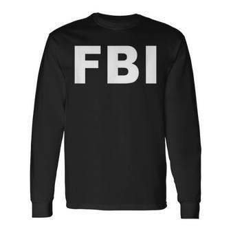Fbi Halloween Costume Federal Law Enforcement Long Sleeve T-Shirt - Seseable