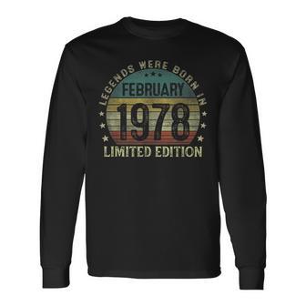 Februar 1978 Legenden Langarmshirts, 45. Geburtstag Mann Design - Seseable