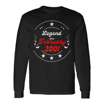 Februar 2001 Geburtstagslegende Mann Junge Seit Februar 2001 Langarmshirts - Seseable