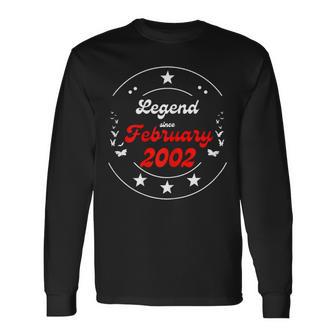 Februar 2002 Geburtstagslegende Mann Junge Seit Februar 2002 Langarmshirts - Seseable