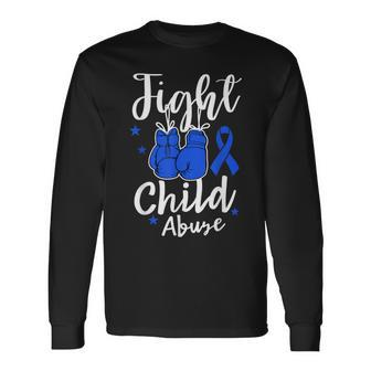 Fight Child Abuse Child Abuse Prevention Awareness Month Long Sleeve T-Shirt T-Shirt | Mazezy