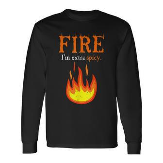 Fire Hot Packet Halloween Taco Costume Men Women Long Sleeve T-Shirt T-shirt Graphic Print - Thegiftio UK