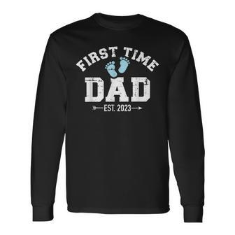First Time Dad 2023 Pregnancy Announcement Long Sleeve T-Shirt - Seseable