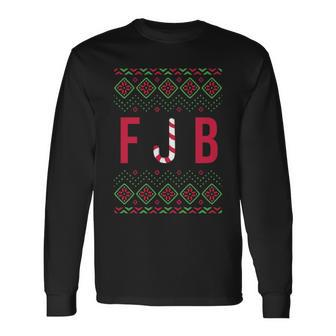 Fjb Ugly Christmas Sweater Long Sleeve T-Shirt - Monsterry