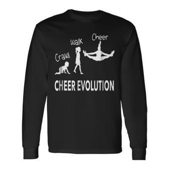 Flyer Cheer Evolution Cheerleading Long Sleeve T-Shirt T-Shirt | Mazezy