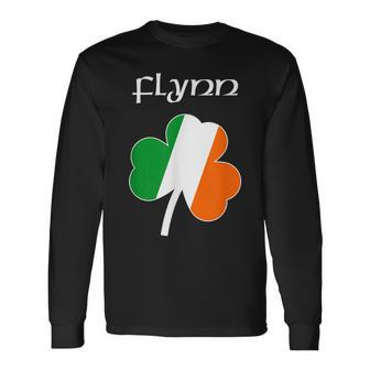 Flynn Reunion Irish Name Ireland Shamrock Long Sleeve T-Shirt - Seseable