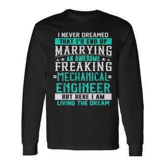 Freaking Awesome Mechanical Engineer Him Her Couples Long Sleeve T-Shirt T-Shirt | Mazezy