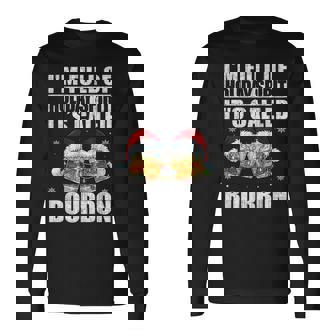 Im Full Of Holiday Spirit Bourbon Ugly Christmas Sweater Men Women Long Sleeve T-Shirt T-shirt Graphic Print - Thegiftio