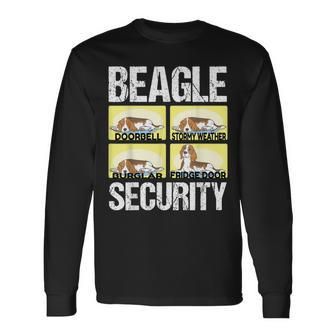 Funny Beagle | Beagle Security Men Women Long Sleeve T-shirt Graphic Print Unisex - Seseable