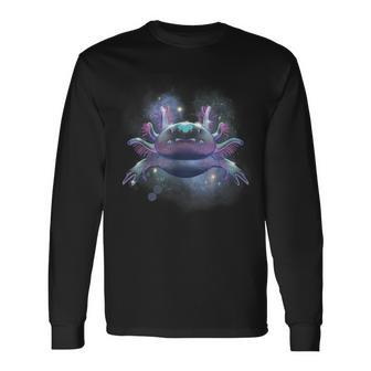 Galaxy Axolotl Weltraumastronaut Mexikanischer Salamander Langarmshirts - Seseable