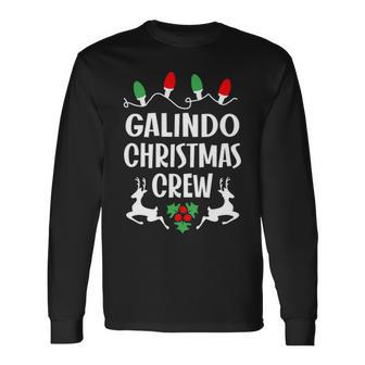 Galindo Name Christmas Crew Galindo Long Sleeve T-Shirt - Seseable