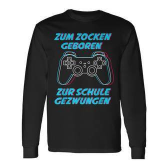 Gamer Videospiele Konsole Ps5 Gaming Geburtstag Zocken Langarmshirts - Seseable