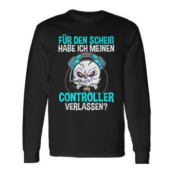 Gamer Zocker Controller Langarmshirts, Lustiger Spruch zum Zocken - Seseable