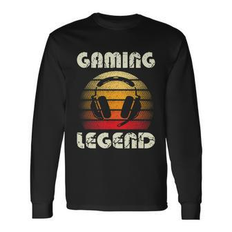 Gaming Legend Pc Gamer Video Games Boys Teens Vintage Long Sleeve T-Shirt - Monsterry AU