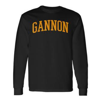Gannon Athletic Arch College University Style Long Sleeve T-Shirt - Seseable
