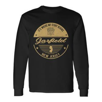 Garfield New Jersey Its Where My Story Begins Long Sleeve T-Shirt - Seseable