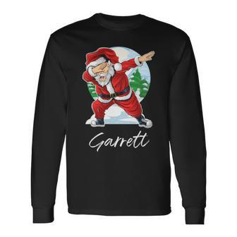 Garrett Name Santa Garrett Long Sleeve T-Shirt - Seseable
