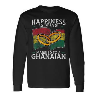Ghanaian Marriage Ghana Married Heritage Culture Flag Long Sleeve T-Shirt T-Shirt | Mazezy