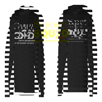 Gilberts Syndrome Awareness Support Squad Awareness Ribbon Long Sleeve T-Shirt T-Shirt | Mazezy