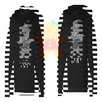 Gingerbread Mom Christmas Matching Pajamas For Family Xmas Men Women Long Sleeve T-shirt Graphic Print Unisex | Seseable FR