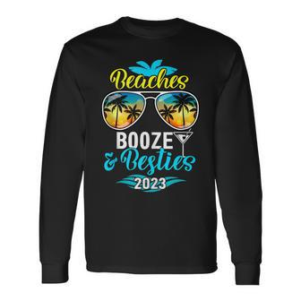 Girls Trip 2023 Bahamas Hawaii Beaches Booze And Besties Long Sleeve T-Shirt T-Shirt | Mazezy