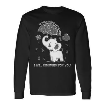 Glioblastoma Awareness Elephant Long Sleeve T-Shirt - Seseable