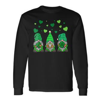 Gnome Leprechaun Green Gnomes Tomte St Patricks Day Long Sleeve T-Shirt - Seseable