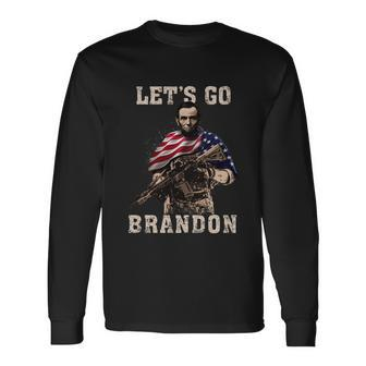 Lets Go Brandon Fjb Abraham Lincoln Long Sleeve T-Shirt - Monsterry CA
