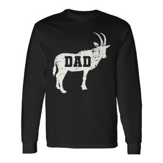 Goat Dad All Time Greatest Vintage Long Sleeve T-Shirt - Seseable